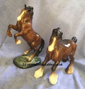 Beswick Horses Welsh Cob Rearing And Cantering Shire